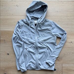 Vuori Light Gray Zip-Up Hoodie